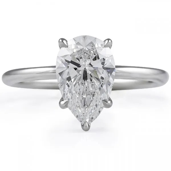 pear shape lab solitaire ring