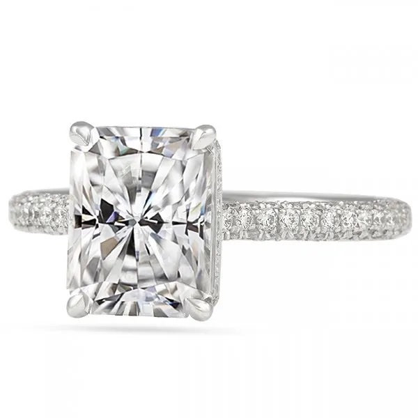 Radiant Moissanite Engagement Ring