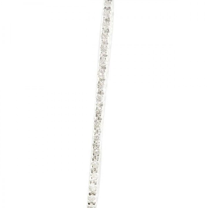 DIAMOND 18K WHITE GOLD HOOP EARRINGS