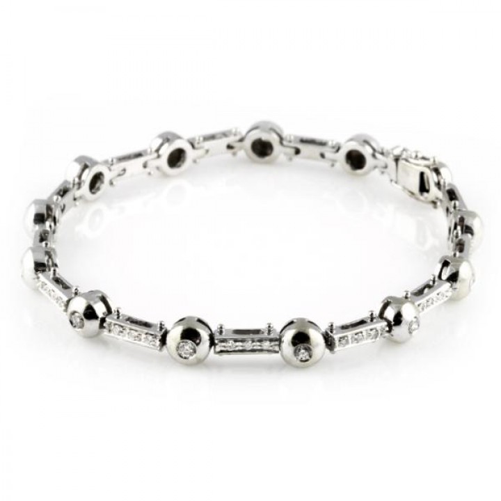 DIAMOND 18K WHITE GOLD BRACELET