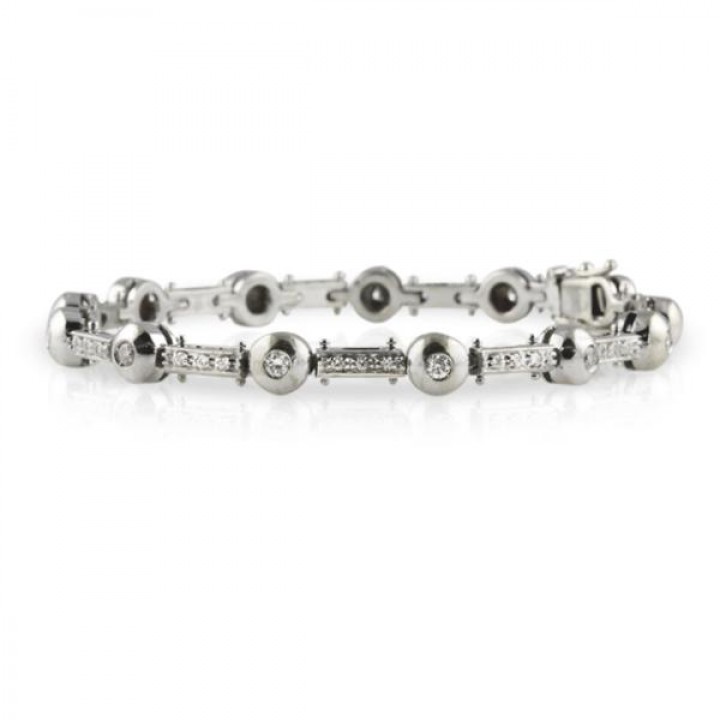 DIAMOND 18K WHITE GOLD BRACELET