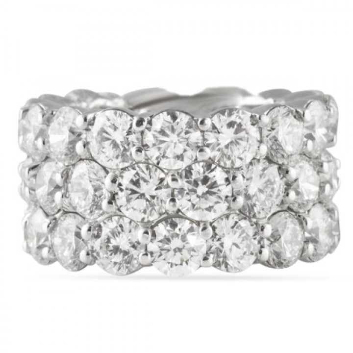 15.32 CT DIAMOND PLATINUM ETERNITY WEDDING BAND RING
