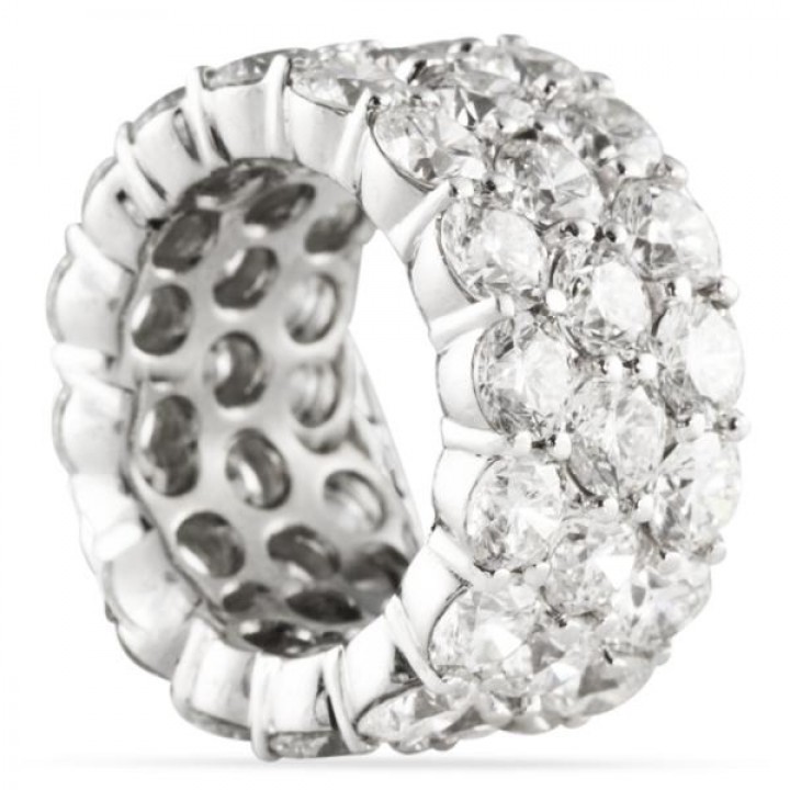15.32 CT DIAMOND PLATINUM ETERNITY WEDDING BAND RING