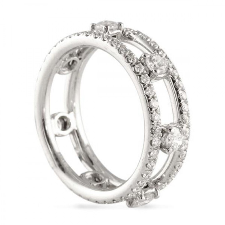 2.20 CT DIAMOND PLATINUM ETERNITY WEDDING BAND RING