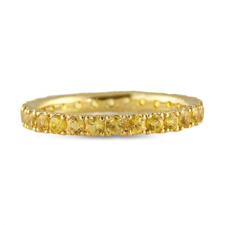 Yellow Sapphire 18K Gold Eternity Band