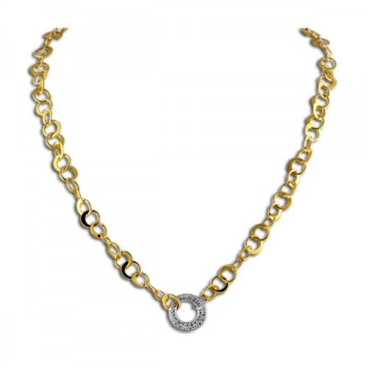 DIAMOND 18K YELLOW GOLD NECKLACE