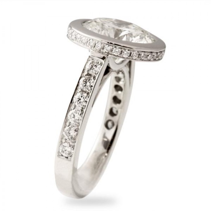 3.54 ct Round Diamond Platinum Engagement Ring