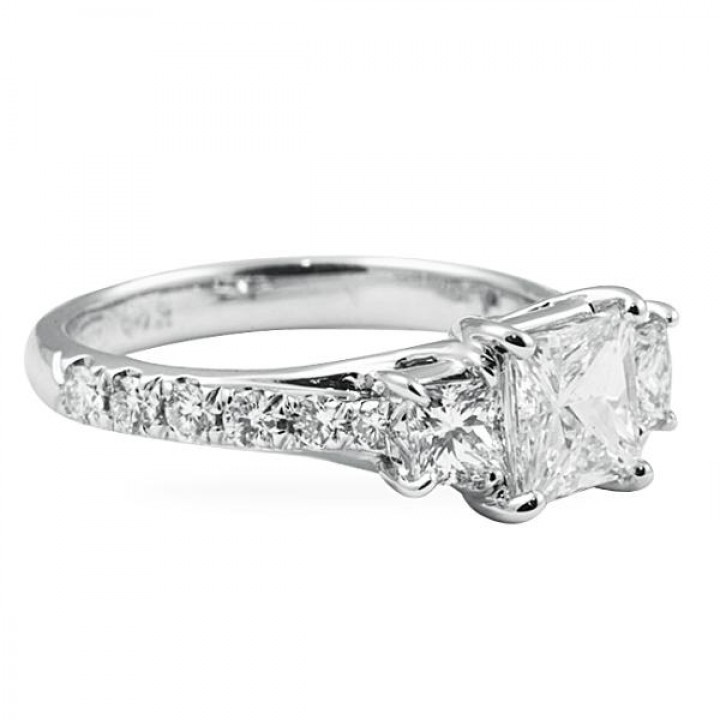 1.20 ct Princess Cut Diamond White Gold Engagement Ring