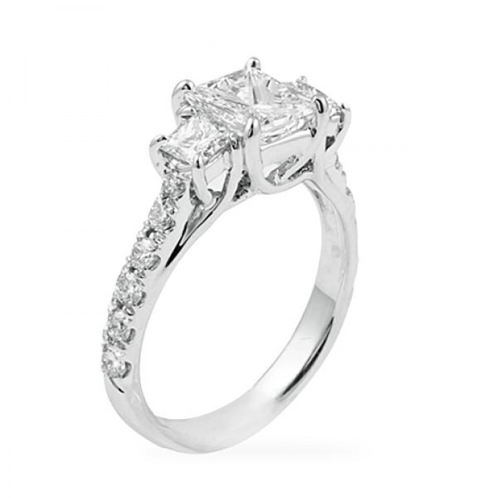 1.20 ct Princess Cut Diamond White Gold Engagement Ring