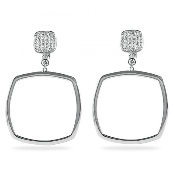 DIAMOND 18K WHITE GOLD DIAMOND EARRINGS