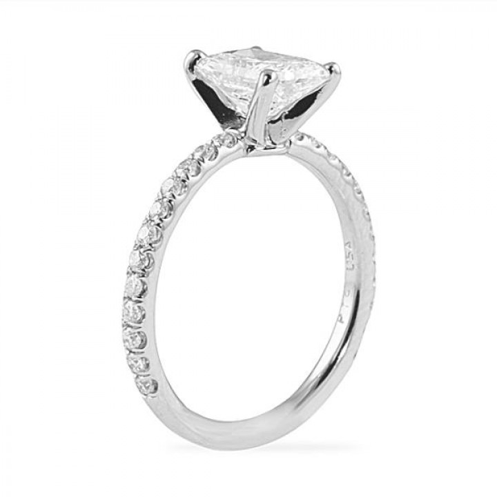 1.01 ct Radiant Cut Diamond Platinum Engagement Ring