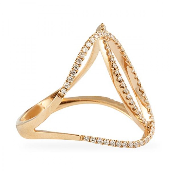 DIAMOND 18K ROSE GOLD RING