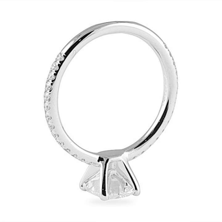 1.10 ct Antique Cushion Diamond White Gold Engagement Ring