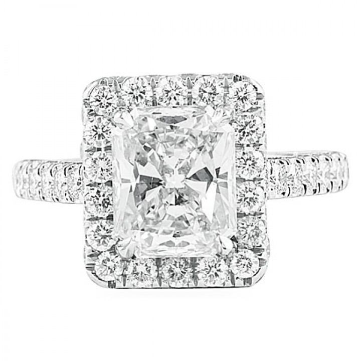 2.00 ct Radiant Cut Diamond Platinum Engagement Ring