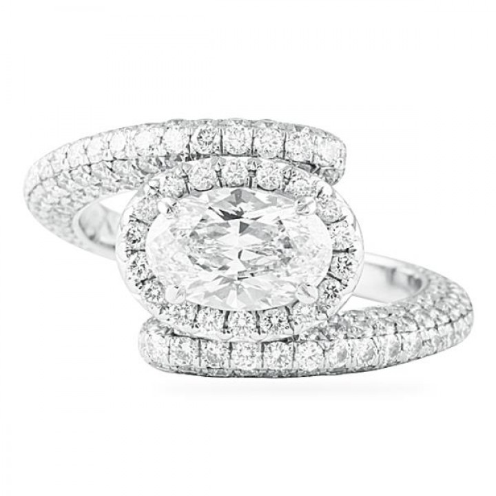 1.50 ct Oval Diamond Platinum Engagement Ring