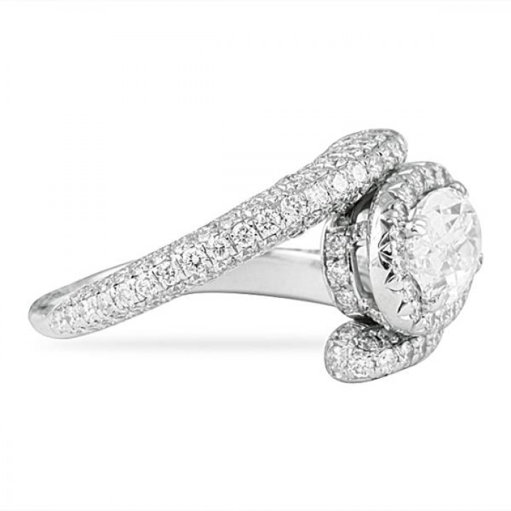 1.50 ct Oval Diamond Platinum Engagement Ring