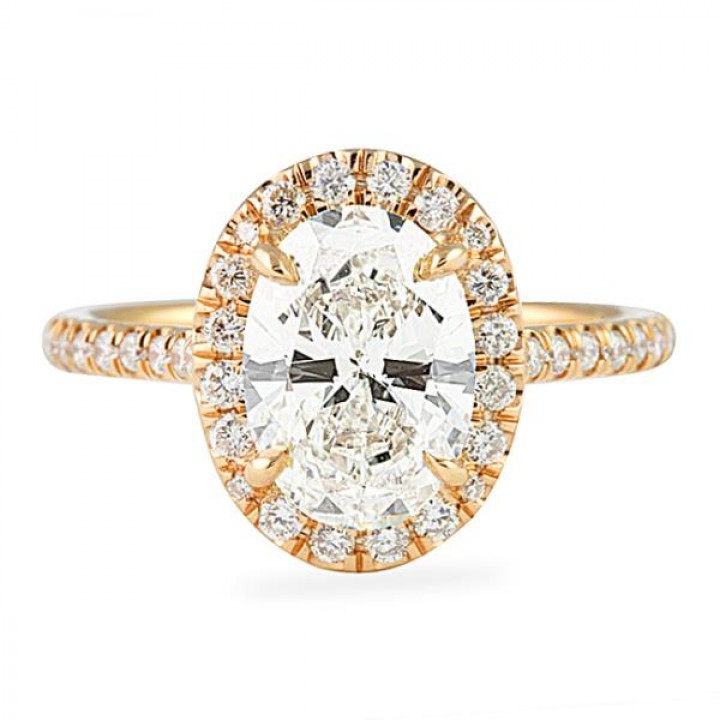 1.55 ct Oval Diamond Rose Gold Engagement Ring