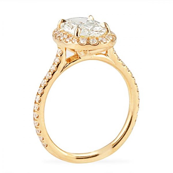 1.55 ct Oval Diamond Rose Gold Engagement Ring