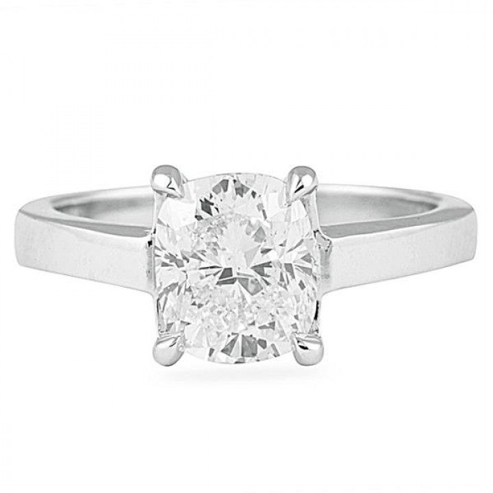 2.30 ct Cushion Cut Platinum Engagement Ring