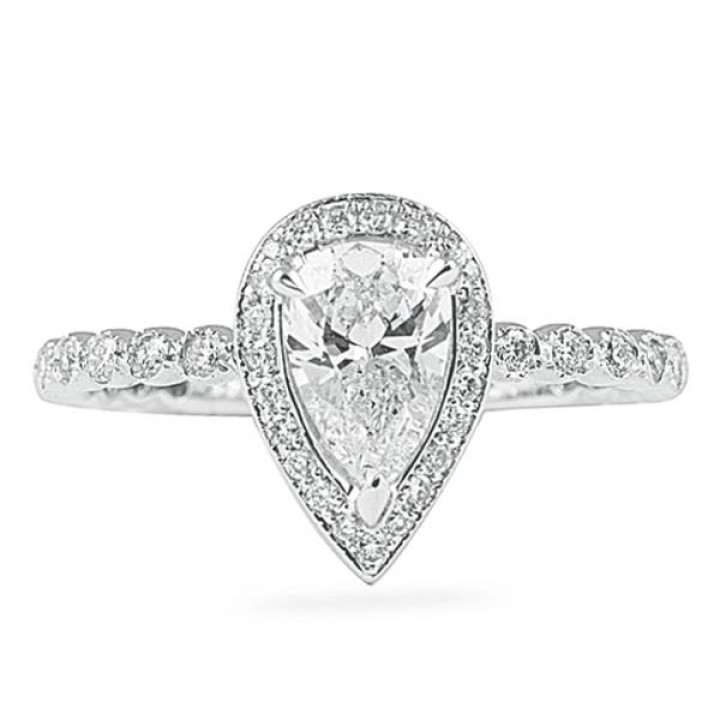 0.75 ct Pear Diamond White Gold Engagement Ring