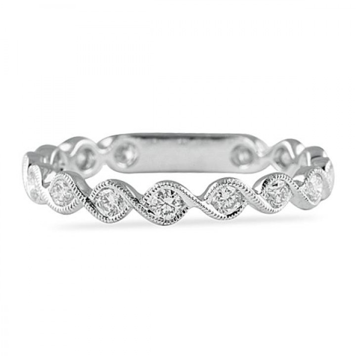 .45 CT DIAMOND 18K WHITE GOLD ETERNITY BAND RING