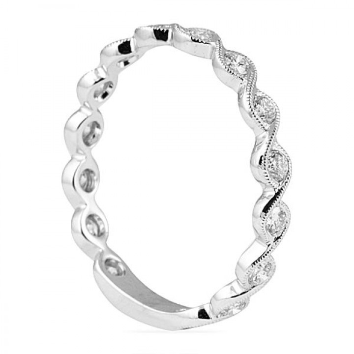 .45 CT DIAMOND 18K WHITE GOLD ETERNITY BAND RING