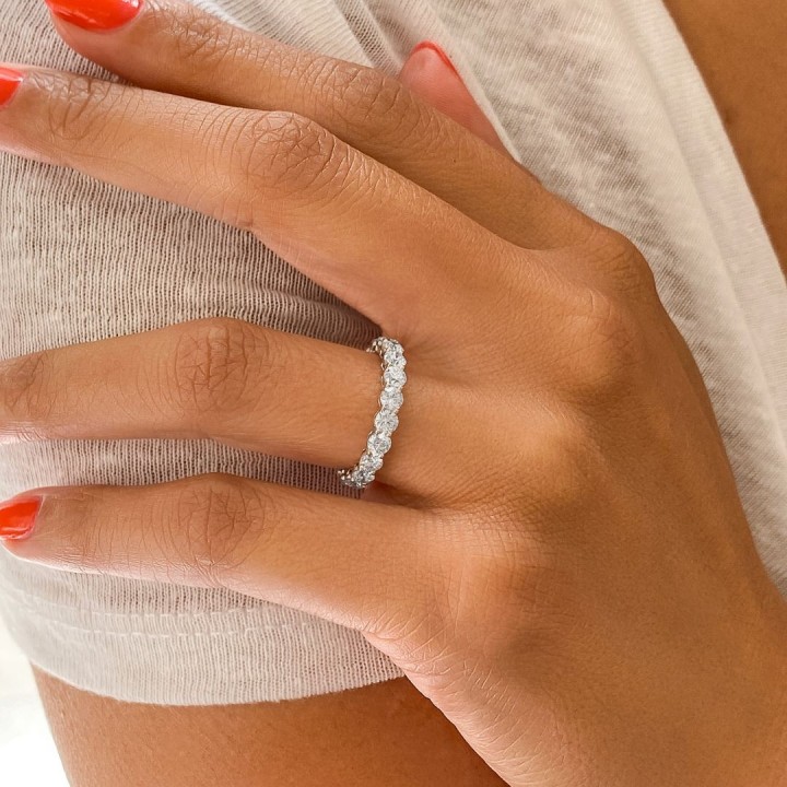 2.38 carat Round Lab Diamond Eternity Band yg