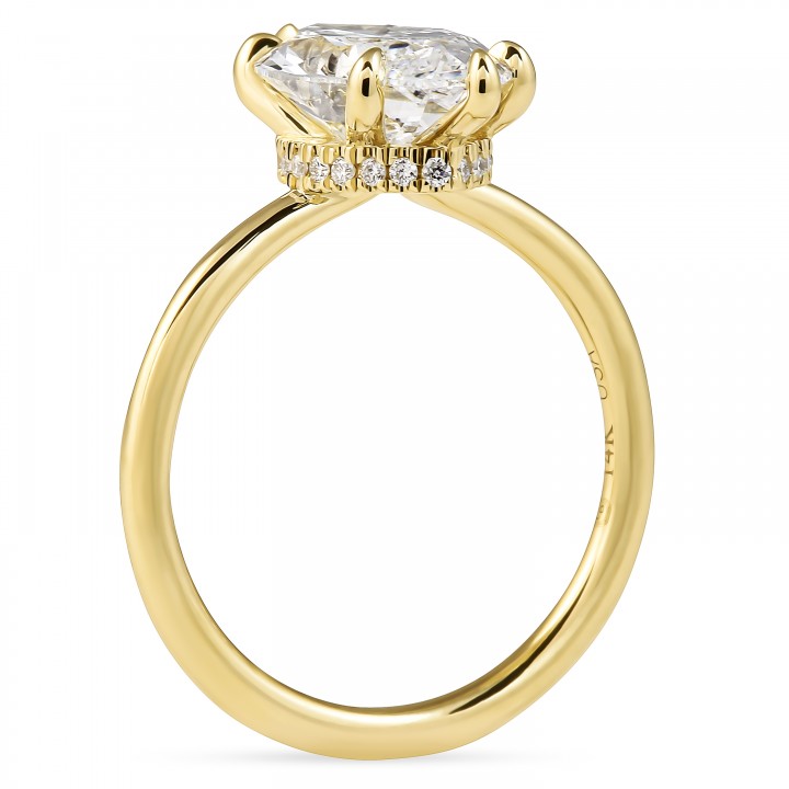 2.72 Carat Marquise Cut Lab Diamond Ring flat