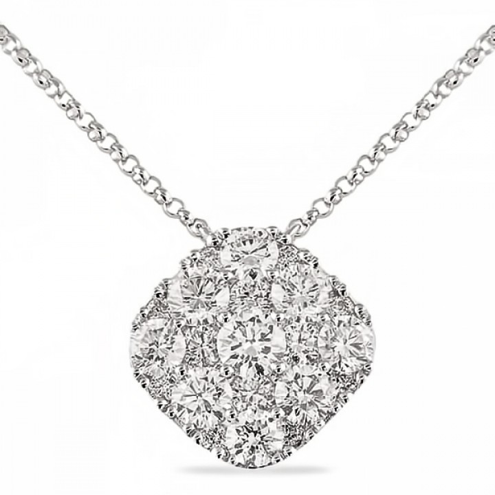 Diamond 18k White Gold Pendant Necklace