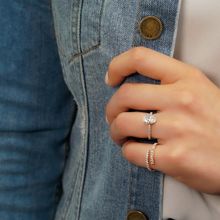 Wrap Around Diamond Ring flat