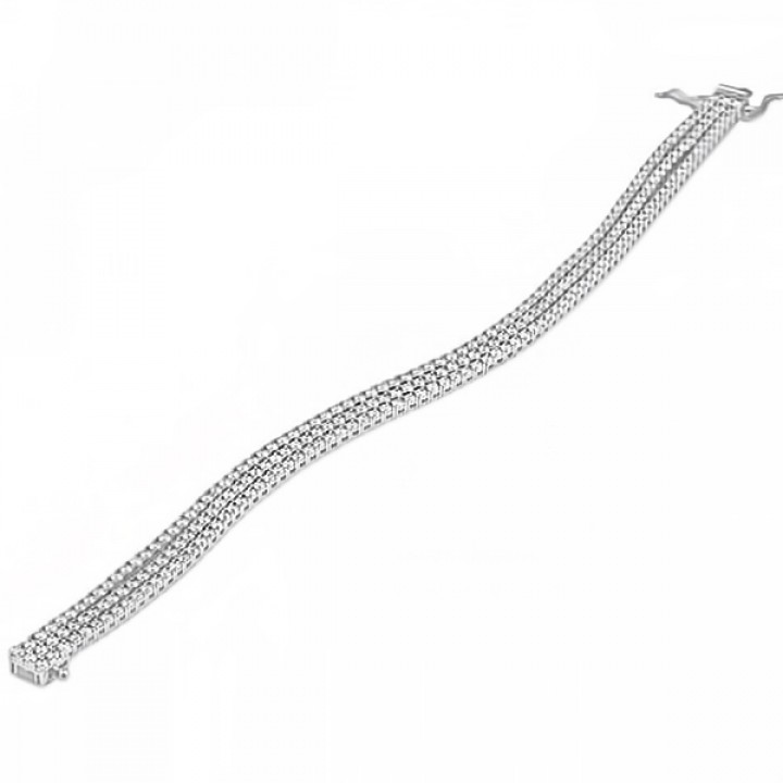 Three-Strand Diamond Tennis Bracelet