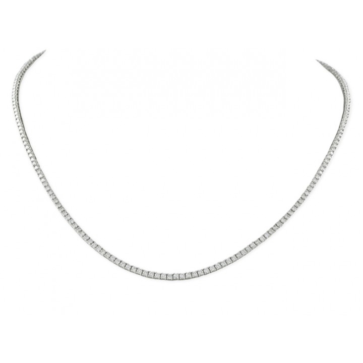 4 carat TW Dainty Four Prong Tennis Necklace