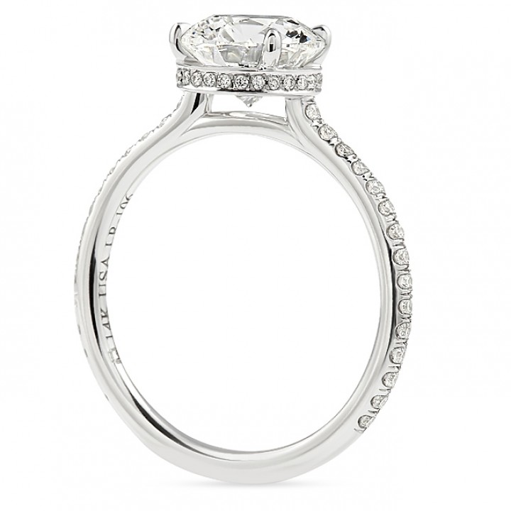 1.7ct Round Lab Grown Diamond Engagement Ring top