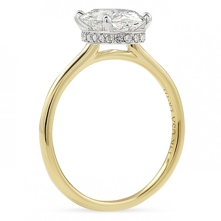 1.78ct Oval Lab Diamond Solitaire Engagement Ring top