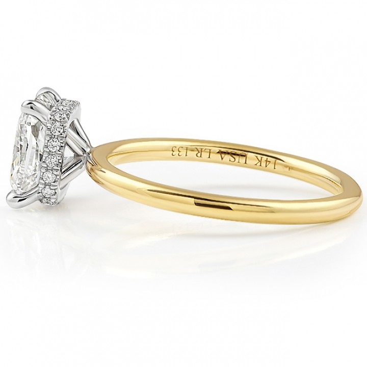 1.7ct Cushion Cut Lab Diamond Solitaire Engagement Ring top