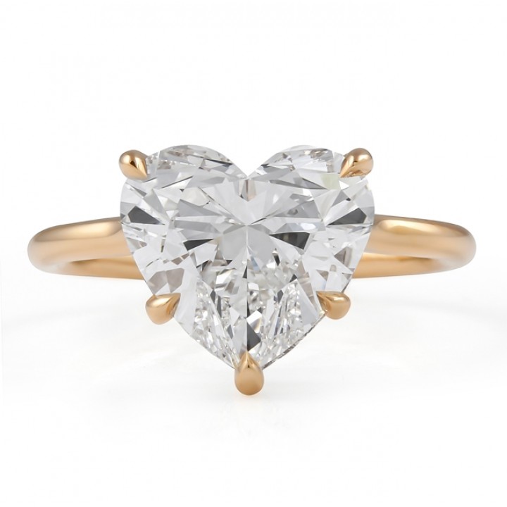 3.24 carat Heart Shape Lab Diamond Invisible Gallery™ Ring flat