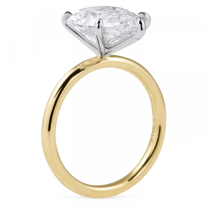 4.34 carat Pear Lab Diamond Solitaire Ring flat