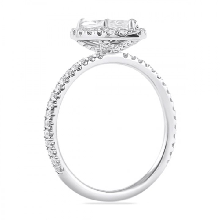 1.20ct Marquise Diamond Classic Halo Engagement Ring top