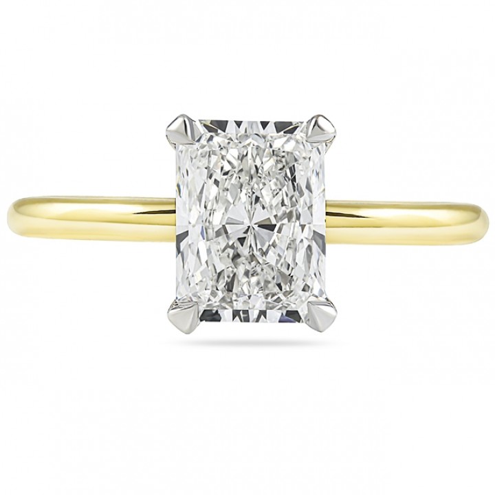 1.51ct Radiant Cut Diamond Solitaire Engagement Ring front