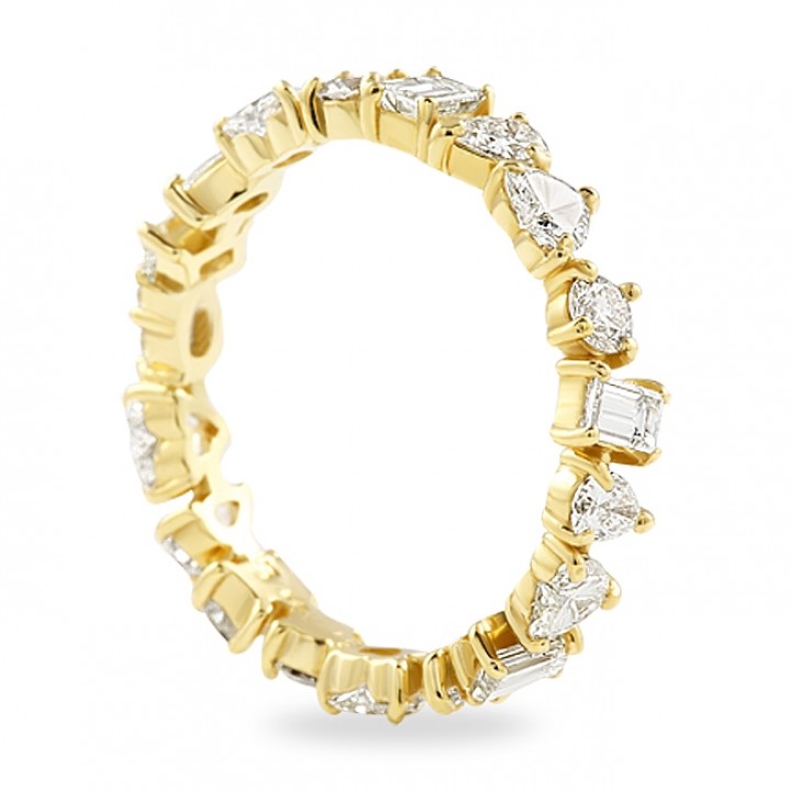 Multi-Shape Diamond Eternity Band flat