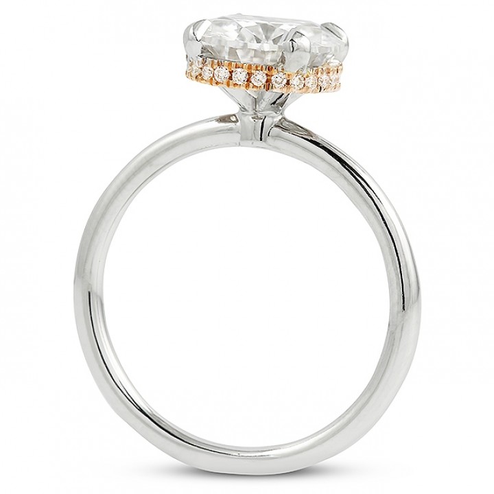 Round Moissanite Signature Wrap Solitaire Engagement Ring top