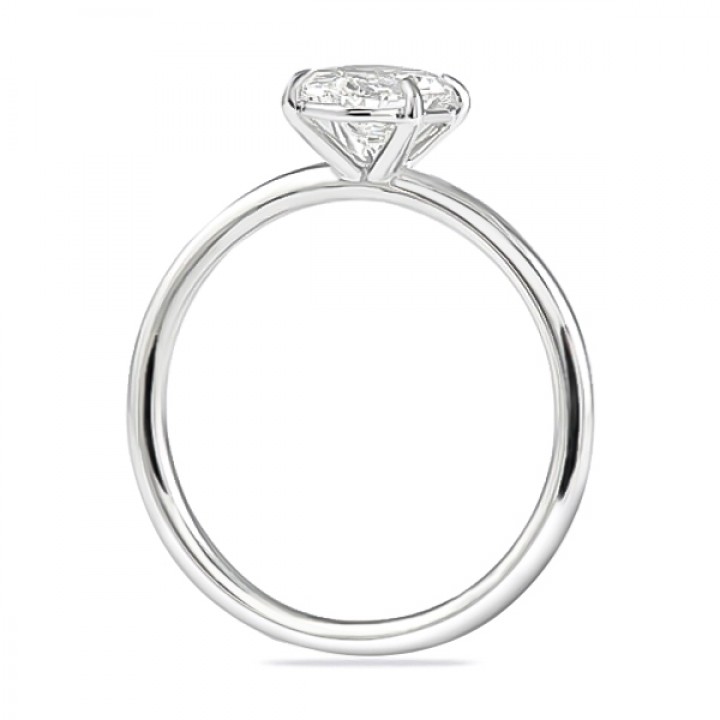 1.00ct Oval Diamond White Gold Solitaire Engagement flat