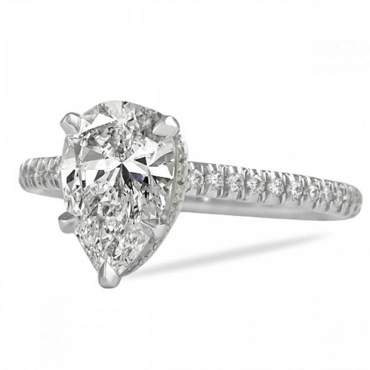 pear shape diamond 1.5 carat ring