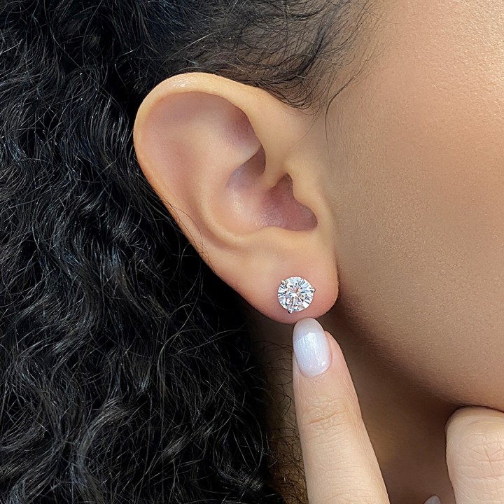 4.08 carat TW Lab-Grown Diamond GIA Graded Studs
