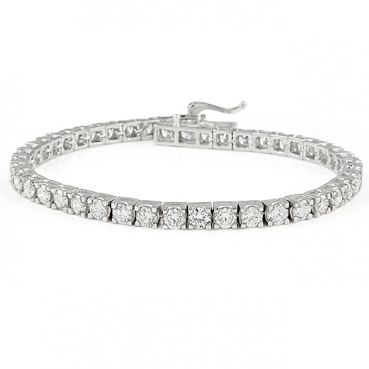 7ct Lab-Grown Diamond Tennis Bracelet flat