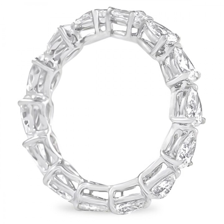 2.20 Carat East-West Pear Shape Diamond Eternity Band flat