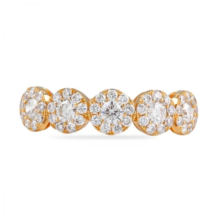 .80ct Round Diamond Mini-Halo Wedding Band wg