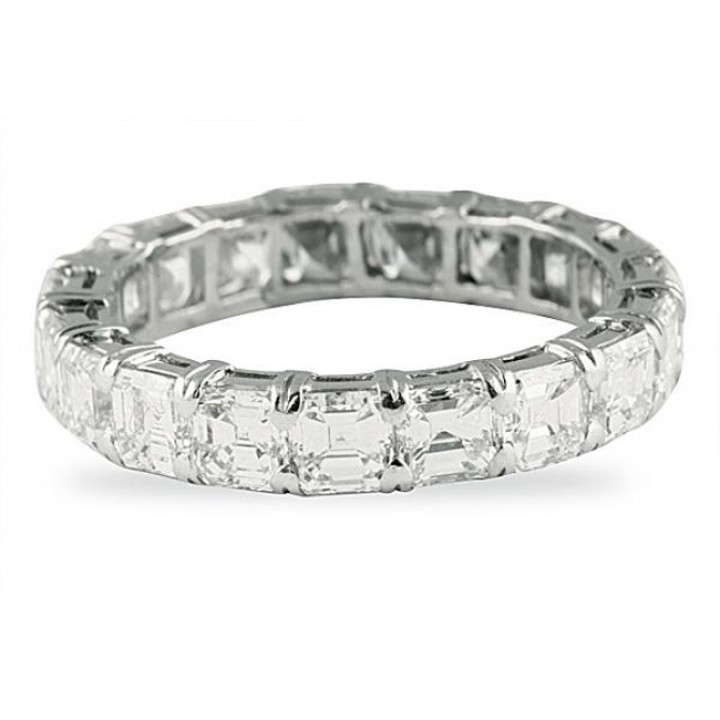 asscher cut eternity band