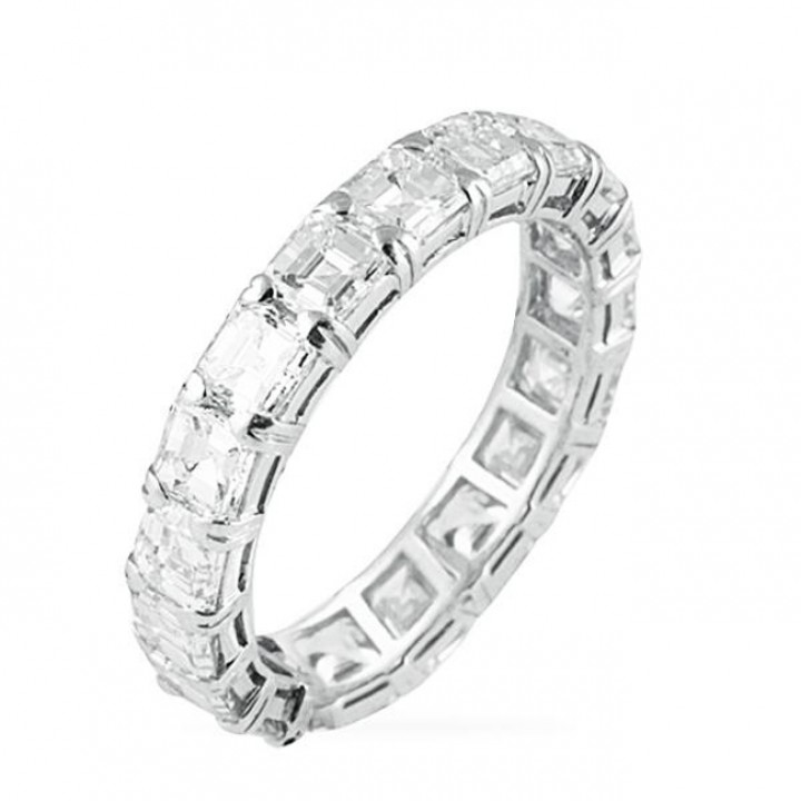 asscher cut eternity band