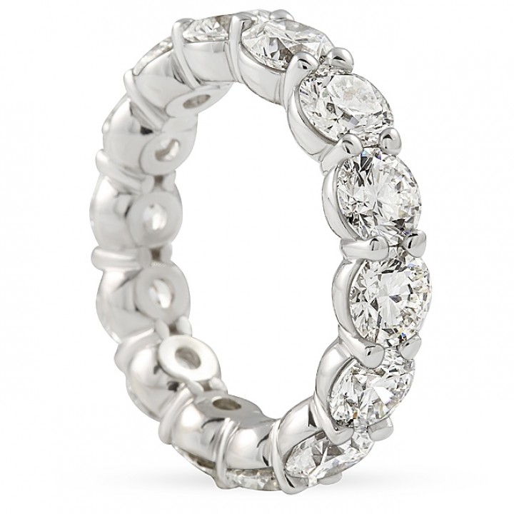 5.8ct Round Lab-Grown Diamond Close Basket Eternity Band flat